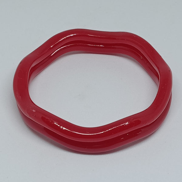 Premium Red Acrylic Pola Bangles for Women