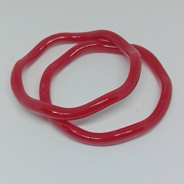 Premium Red Acrylic Pola Bangles for Women
